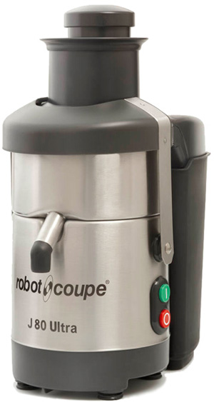Соковыжималка ROBOT COUPE J 80 ULTRA для фруктов и овощей, 3000 об/мин, авт.отделение отходов, контейнер для отходов емкостью 6,5 л, произв. до 120 л/ч