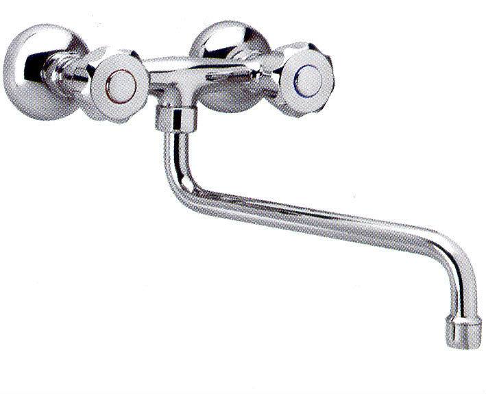 Смеситель RUBINETTERIE DEL FRIULI Mixer tap E //00403253 настенный, 1/2 M, с поворотным гусаком длиной 250 мм