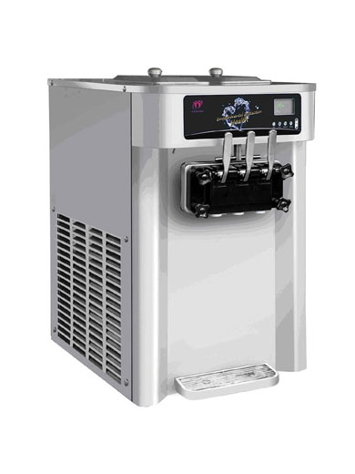 Фризер мягкого мороженого GASTRORAG SCM1119ARB настольный, 2 резервуара емкостью 6,5 л с системой ночного охлаждения, 2 цилиндра с мешалками из нерж.стали, производительность 20-24 л/ч, 2 вида мороженого + косичка, нерж.сталь
