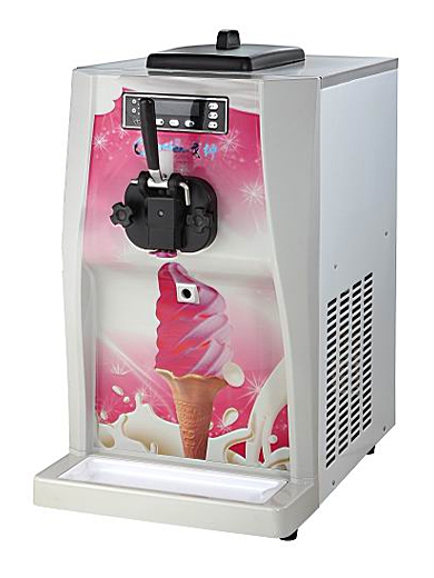 Фризер мягкого мороженого GASTRORAG SCM3168BKS настольный, 1 резервуар емкостью 7,2 л, 1 морозильный цилиндр с мешалкой из нерж.стали, производительность 12-16 л/ч, 1 вид мороженого