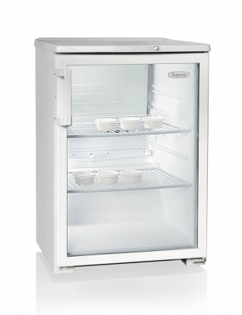 Холодильный шкаф витринного типа БИРЮСА 152Е +1...+10оС, 152 л, 1 распашная стеклянная дверца, 2 полки
