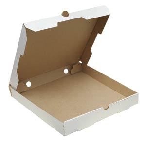 Коробка для пиццы 360х360х40 (белый/бурый). Минимальная партия - 100 шт.