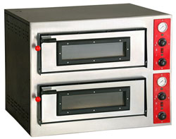 Печь для пиццы GASTRORAG EPZ-12 электрическая,  макс. температура выпечки 450оС, 2 модуля c подсветкой, размеры камеры 660х990х135 мм, нерж.сталь