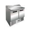 Холодильник-рабочий стол для пиццы GASTRORAG PS200 SEC +2...+10оС, 260 л, 2 дверцы, охлаждаемое гнездо с крышкой вместимостью 5 GN 1/6, снаружи - нерж.сталь 304/430, внутри - алюминий