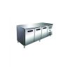 Морозильник-рабочий стол GASTRORAG GN 3100 BT ECX -10...-20оС, 450 л, 3 дверцы, 3 полки-решетки GN 1/1 с направляющими, столешница без борта, снаружи - нерж.сталь 304/430, внутри - алюминий