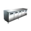 Морозильник-рабочий стол GASTRORAG GN 4100 BT ECX -10...-20оС, 600 л, 4 дверцы, 4 полки-решетки GN 1/1 с направляющими, столешница без борта, снаружи - нерж.сталь 304/430, внутри - алюминий