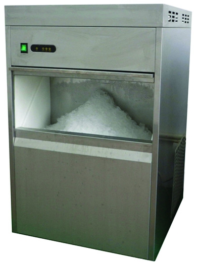 Льдогенератор чешуйчатого льда GASTRORAG DB-50F производительность 50 кг/сутки, встроенный бункер для льда вместимостью 10 кг, средние размеры чешуйки 9х8х7 мм
