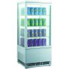 Холодильный шкаф витринного типа GASTRORAG RT-78W 0…+12оС, 78 л, панорамный, 1 распашная стеклянная дверца, подсветка, 3 полки-решетки, цвет белый