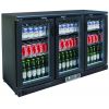 Холодильный шкаф витринного типа GASTRORAG SC316G.A +2…+8оС, 320 л, 3 распашные стеклянные дверцы с замками, подсветка, 3 полки-решетки, цвет черный