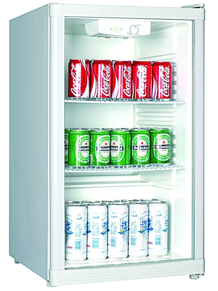 Холодильный шкаф витринного типа GASTRORAG BC1-15 +3…+10оС, 115 л, 1 распашная стеклянная дверца, подсветка, 2 полки-решетки, цвет белый