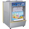 Фризер мягкого мороженого GASTRORAG SCM520DY настольный, 2 резервуара емкостью 4,3 л с системой ночного охлаждения, 2 морозильных цилиндра, производительность 18-22 л/ч, 2 вида мороженого + косичка, окраш.сталь/пластмасса, цвет желтый
