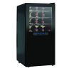 Холодильный шкаф для вина GASTRORAG JC-68DFW термоэлектрический (без компрессора), 2 температурные зоны (+12...+18оС/+8...+18оС), 68 л, 1 дверца с окном, подсветка, вместимость 24 бутылки 0,75 л, цвет черный
