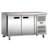 Холодильник-рабочий стол GASTRORAG GN 2100 TN ECX -2...+8оС, 300 л, 2 дверцы, 2 полки-решетки GN 1/1 с направляющими, столешница без борта, снаружи - нерж.сталь 304/430, внутри - алюминий