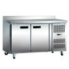 Холодильник-рабочий стол GASTRORAG GN 2200 TN ECX -2...+8оС, 300 л, 2 дверцы, 2 полки-решетки GN 1/1 с направляющими, столешница с бортом, снаружи - нерж.сталь 304/430, внутри - алюминий